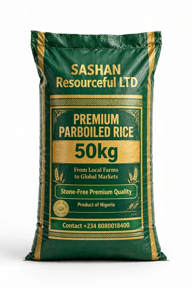 SASHAN parboiled rice 50kg bag